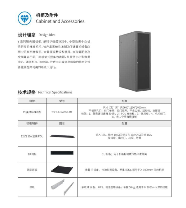 YTR 系列单进单出 UPS(1-10KVA)机架式 技术参数
